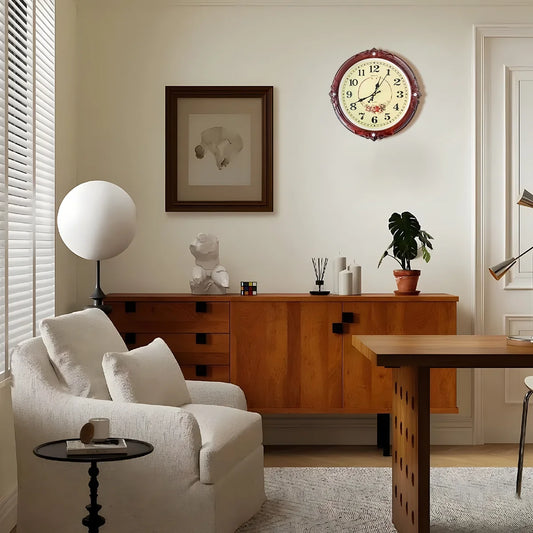 Wall Clocks Battery Operated for Living Room Kitchen 13 Silent Vintage Wall Clock for Home Bedroom