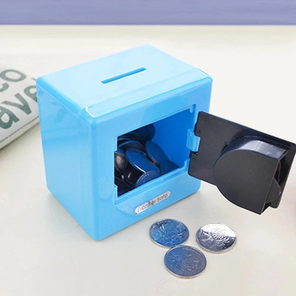 Mini ATM Piggy Bank ATM Machine Best Gift,Code Piggy Bank Money Counter Safe Box Coin Bank for Boys Girls Password Lock Case