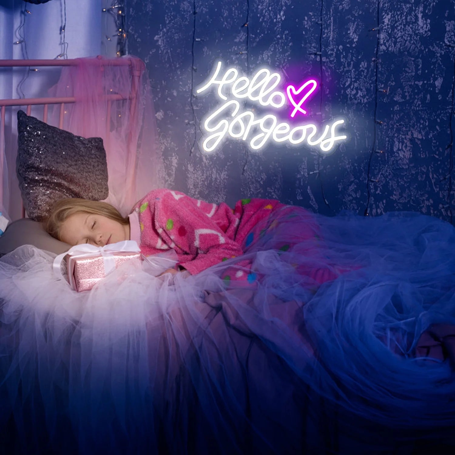 Hello Gorgeous LED Neon Light Signs USB Power for Wedding Bedroom Birthday Party Home Bar Wall Art Decoration