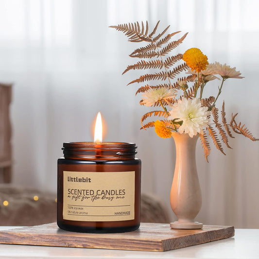 12 Pack Scented Candles Gifts for Women Aromatherapy Candle Bulk Home Scented Long Lasting Soy Amber Jar Set, Thank You Gifts for Mother'S Day Birthday Anniversary Bridesmaid Present(Brown)