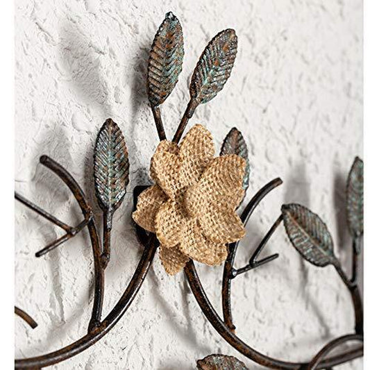 Birds on Branch Welcome Sign Metal Wall Art 26.5" X