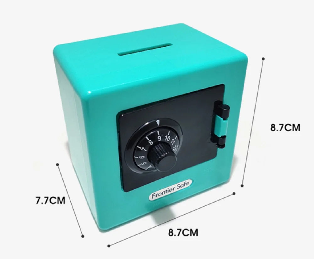 Mini ATM Piggy Bank ATM Machine Best Gift,Code Piggy Bank Money Counter Safe Box Coin Bank for Boys Girls Password Lock Case